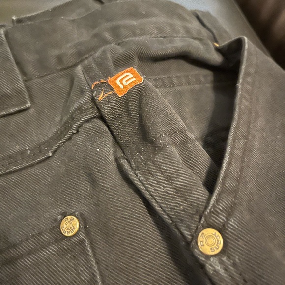 Black jean shorts. Boyfriend fit. - Picture 3 of 3